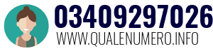 Numero di telefono 03409297026 03409297026