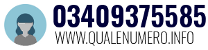 Numero di telefono 03409375585 03409375585