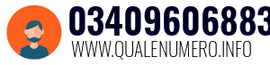 Numero di telefono 03409606883 03409606883