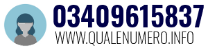 Numero di telefono 03409615837 03409615837