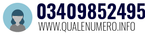 Numero di telefono 03409852495 03409852495