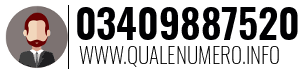 Numero di telefono 03409887520 03409887520