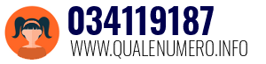 Numero di telefono 034119187 034119187