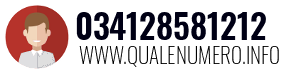 Numero di telefono 034128581212 034128581212