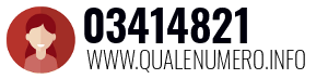 Numero di telefono 03414821 03414821
