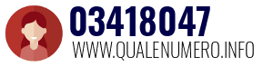 Numero di telefono 03418047 03418047