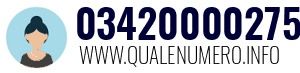 Numero di telefono 03420000275 03420000275
