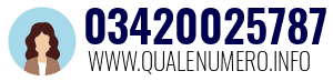 Numero di telefono 03420025787 03420025787