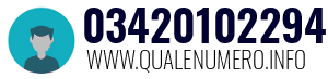 Numero di telefono 03420102294 03420102294
