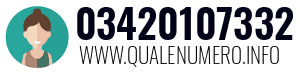 Numero di telefono 03420107332 03420107332
