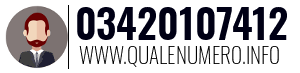 Numero di telefono 03420107412 03420107412
