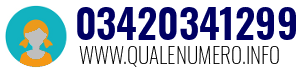 Numero di telefono 03420341299 03420341299