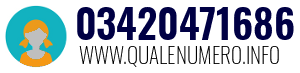 Numero di telefono 03420471686 03420471686