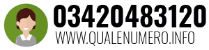 Numero di telefono 03420483120 03420483120