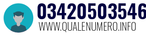 Numero di telefono 03420503546 03420503546