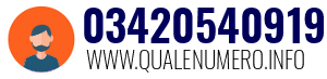 Numero di telefono 03420540919 03420540919
