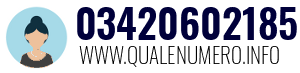 Numero di telefono 03420602185 03420602185
