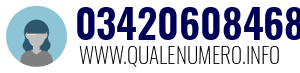 Numero di telefono 03420608468 03420608468