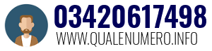 Numero di telefono 03420617498 03420617498