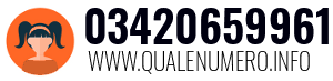 Numero di telefono 03420659961 03420659961