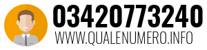 Numero di telefono 03420773240 03420773240