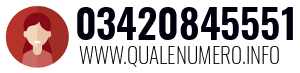 Numero di telefono 03420845551 03420845551