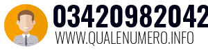 Numero di telefono 03420982042 03420982042