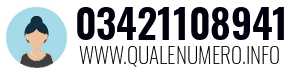 Numero di telefono 03421108941 03421108941