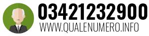 Numero di telefono 03421232900 03421232900