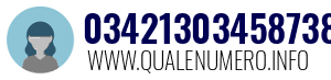 Numero di telefono 03421303458738 03421303458738