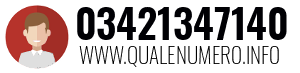 Numero di telefono 03421347140 03421347140