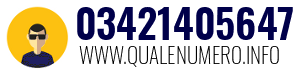 Numero di telefono 03421405647 03421405647