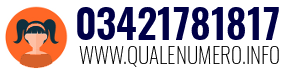 Numero di telefono 03421781817 03421781817