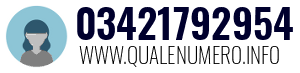 Numero di telefono 03421792954 03421792954