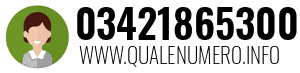 Numero di telefono 03421865300 03421865300