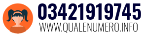 Numero di telefono 03421919745 03421919745