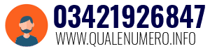Numero di telefono 03421926847 03421926847