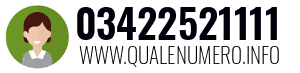 Numero di telefono 03422521111 03422521111