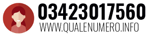 Numero di telefono 03423017560 03423017560