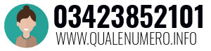 Numero di telefono 03423852101 03423852101