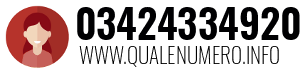 Numero di telefono 03424334920 03424334920