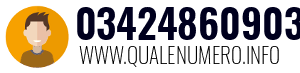 Numero di telefono 03424860903 03424860903