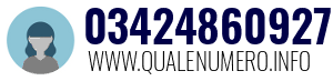 Numero di telefono 03424860927 03424860927