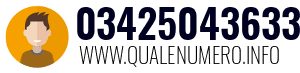 Numero di telefono 03425043633 03425043633