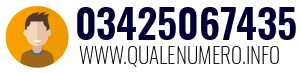 Numero di telefono 03425067435 03425067435