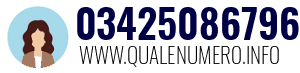 Numero di telefono 03425086796 03425086796