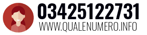 Numero di telefono 03425122731 03425122731