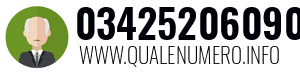 Numero di telefono 03425206090 03425206090