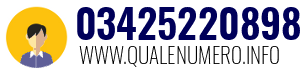Numero di telefono 03425220898 03425220898