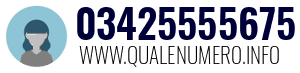 Numero di telefono 03425555675 03425555675